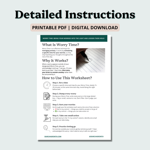 Anxiety Time Technique (Printable PDF)