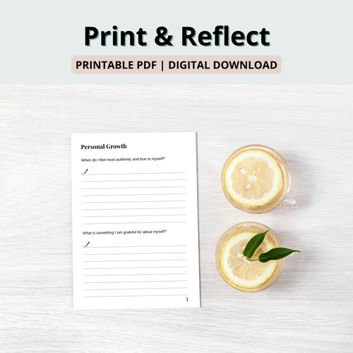 Reflective Journal with 28 Prompts in 7 Areas of Life