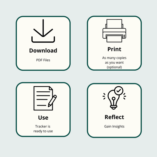 Reflective Journal with 28 Prompts in 7 Areas of Life