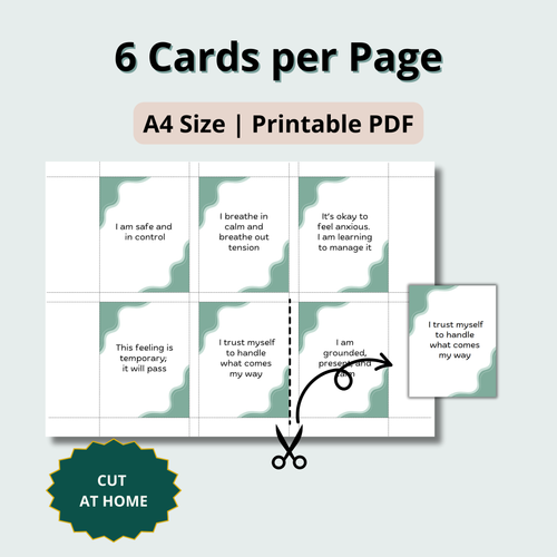 Affirmation Cards to Cope with Anxiety