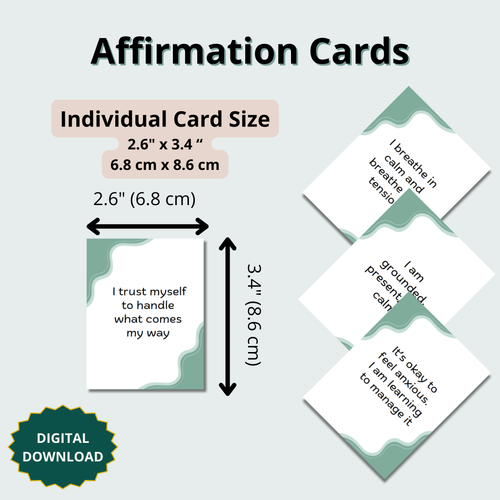 Affirmation Cards to Cope with Anxiety