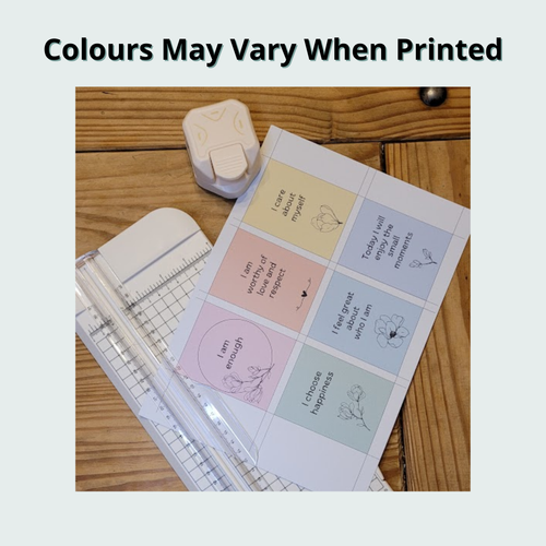 36 Printable Positive Affirmation Cards - Pastel